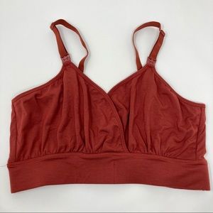 Storq Full Cup Bra Nursing Maternity Wireless Rust